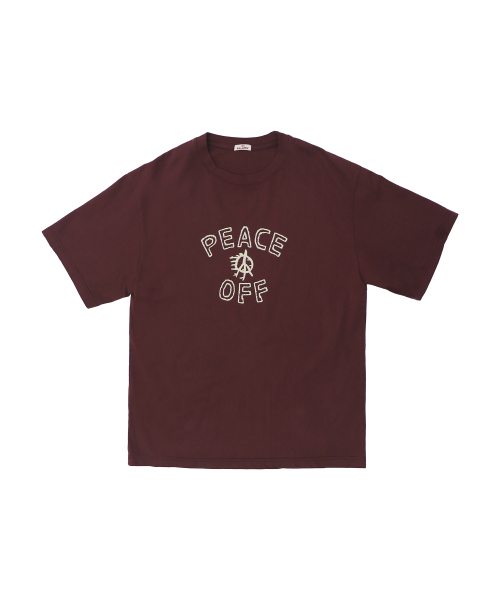 1011갤러리(1011 GALLERY) Peace Off T-Shirts - Brown - 사이즈 & 후기 | 무신사