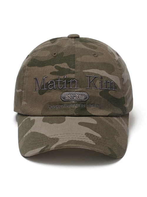 Matin Kim キャップ カーキ ロゴ 迷彩柄 MUSINSA | MATIN KIM CAMOUFLAGE LOGO BALL CAP IN KHAKI