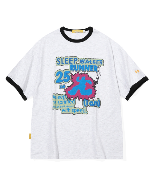 【MAINBOOTH】Sleep Runner T-shirt Sleep Runner T-shirt(CLOUD GRAY) - MAINBOOTH | 60% - Asian