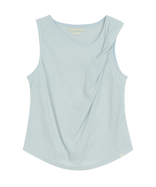 Twisted Sleeveless Top [Sky Blue]