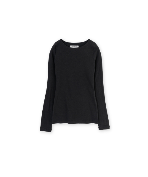 W Boatneck Long Sleeve, Black