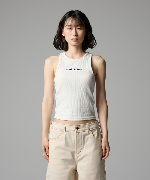 디키즈() 우먼스 립 탱크 탑 Egret 상품 이미지