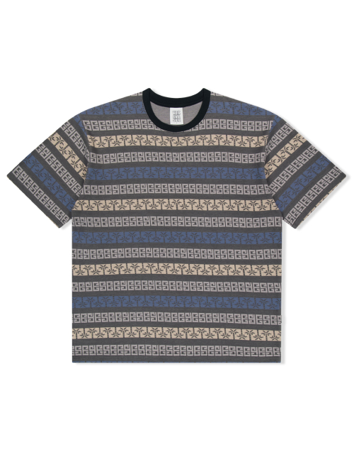 ★YESEYESEE★ YES Palm Jacquard Tee Charcoal YS251TTSST15CHA 예스아이씨(YESEYESEE) Y.E.S Palm Jacquard Tee Charcoal