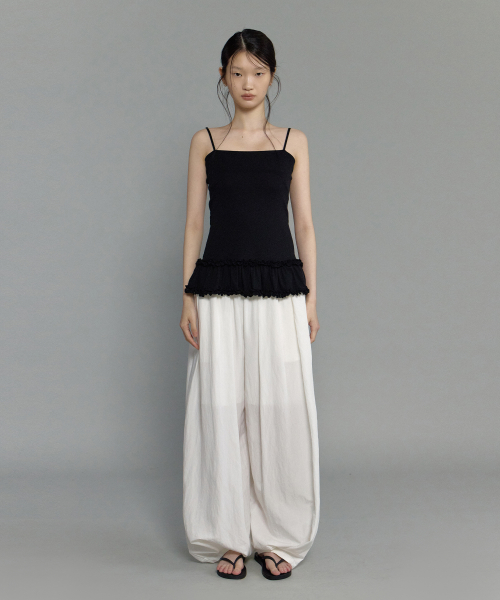 Камисоль с оборками (Black)