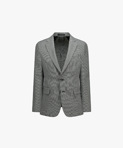 Черный пиджак regular fit на 2 пуговицах LLS24505