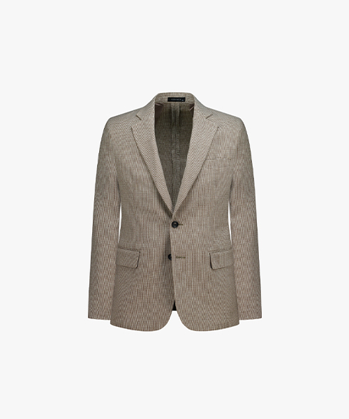 Бежевый однобортный жакет LLS24506 на 2 пуговицах regular fit