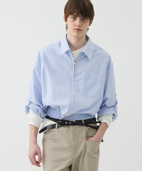 CINCHED LIGHT BLOUSON - STRIPE