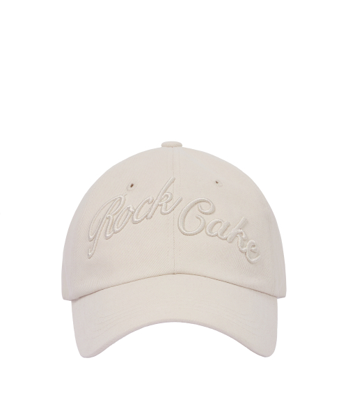 락케이크(ROCKCAKE) Script Pigment Ball Cap - Light Beige 락케이크(ROCKCAKE) Script Pigment Ball Cap - Light Beige