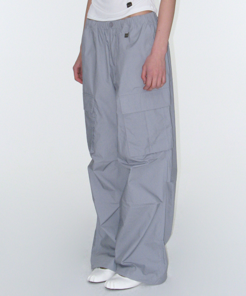Parachute Cargo String Pants - Gray