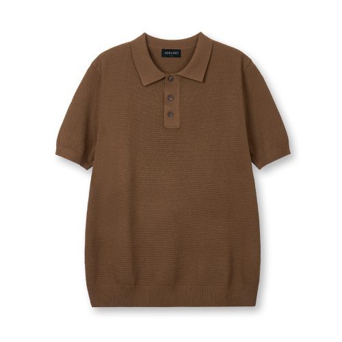 Трикотажное поло Muscle Fit Comfort Button [Brown]