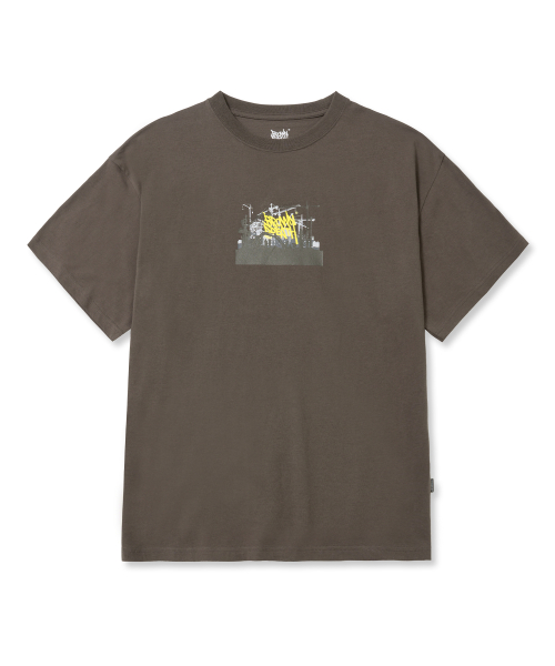 ★BROWNBREATH★ GROUNDWORK TAG TEE BROWN 브라운브레스(BROWNBREATH) GROUNDWORK TAG TEE - BROWN