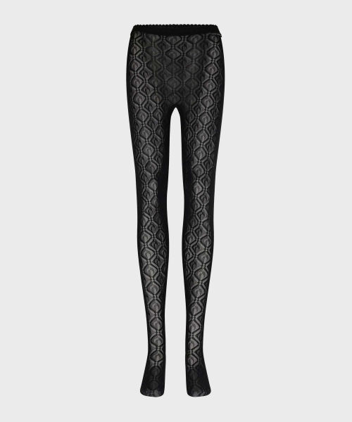 Moon Diamond меш жакард колготки Black
