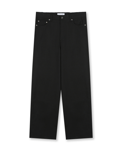 비슬로우() LINEN BLENDED EASY PANTS BLACK 상품 이미지
