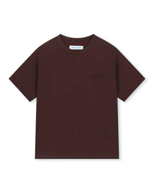 비슬로우() SLIM FIT T-SHIRT BURGUNDY 상품 이미지