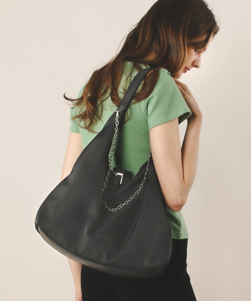 ★masmarulez★ Luna Chain Shirring Shoulder BagBlack Luna Chain Shirring Shoulder Bag _ 2COLORS : Masmarulez