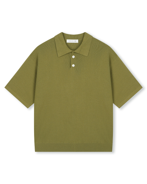비슬로우() FINE KNIT POLO SHIRTS YELLOW GREEN 상품 이미지