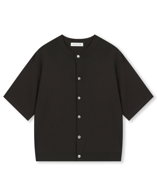비슬로우() FINE KNIT HALF SLEEVE CARDIGAN BROWN 상품 이미지