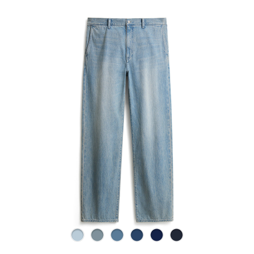One Washed Straight Fit Denim (Light) - 7 Color