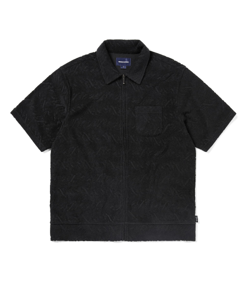Terry S/S Zip Shirt Black
