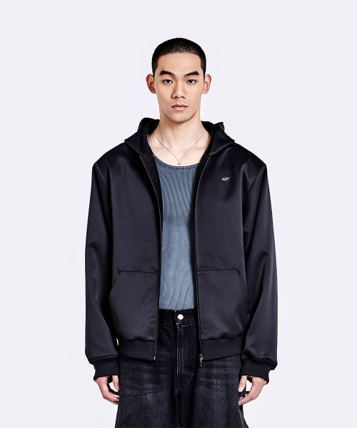 Oversized Hoodie zip-up - Secret black