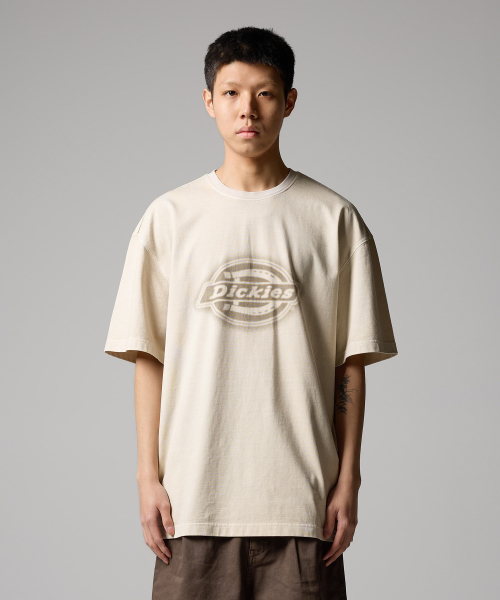 디키즈() 가먼트 다이드 모노 로고 티셔츠 Khaki 상품 이미지