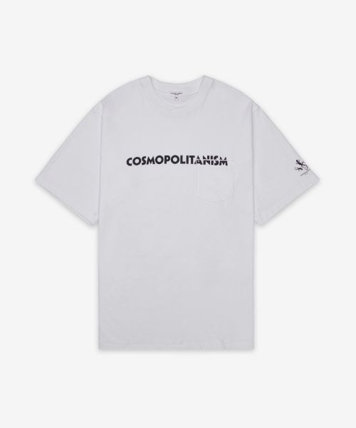 Футболка с принтом Cross Crewneck White Cosmopolitanism / QT260NP163