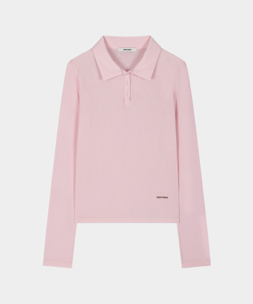 Slit See-Through Top (Light Pink)