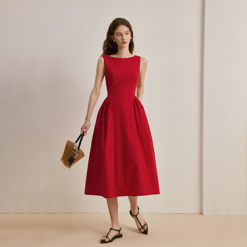 YY_Waist sleeveless dress_3color