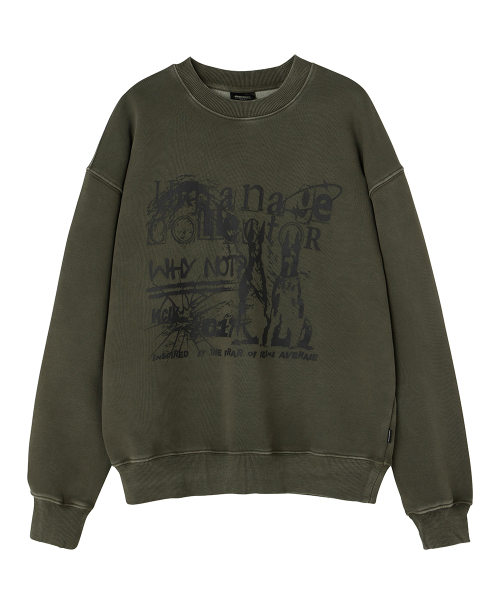 Свитшот оверсайз COLLECTOR Pigment Khaki