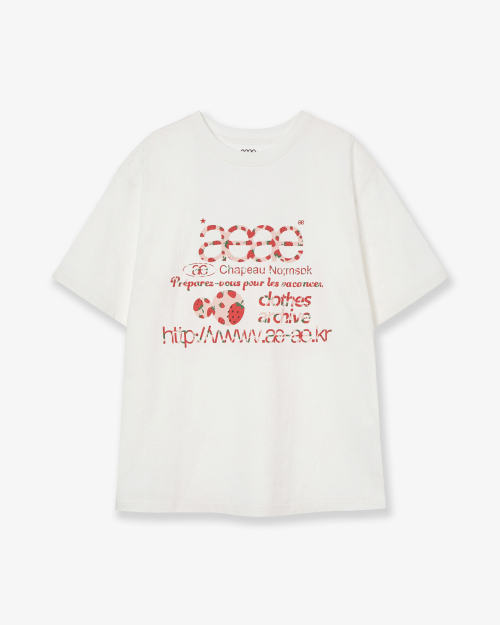 에이이에이이 WEB LOGO T-SHIRTS [STRAWBERRY]