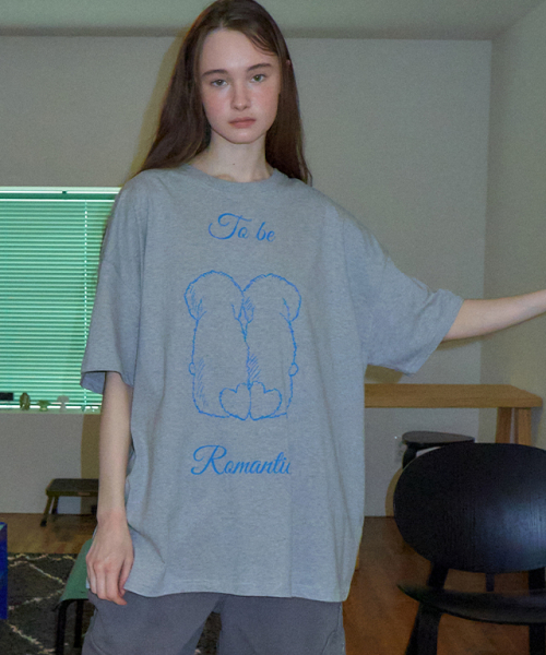 론론(RONRON) PUPPY TAILS OVER FIT T SHIRT GREY - 사이즈