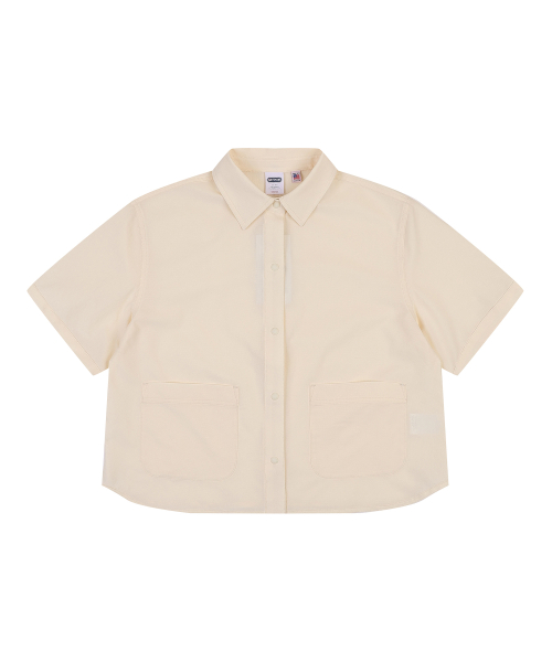 W NYLON HALF SLEEVE JACKET (IVORY)