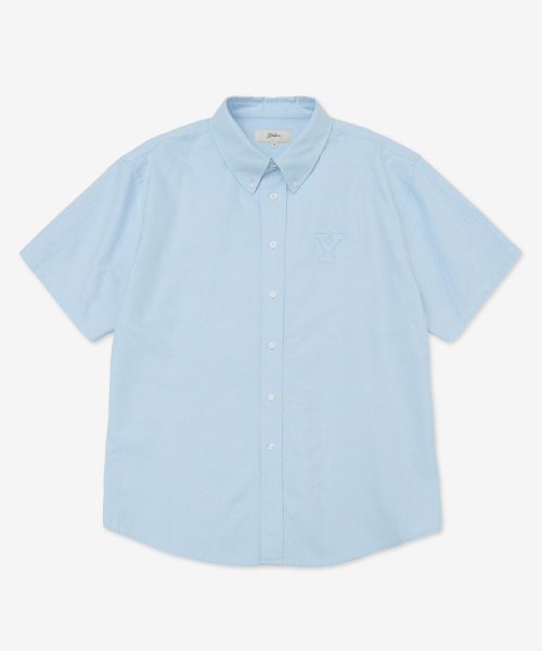 예일() Y로고 오버사이즈 옥스포드 셔츠_블루 상품 이미지