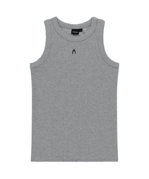 아캄(AAKAM) Distressed Logo Sleeveless (Gray) - 사이즈