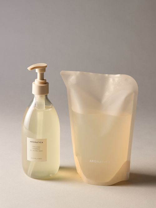 아로마티카() 대용량 올인원 워시 1L (본품 500 + 리필 500 1개) 상품 이미지