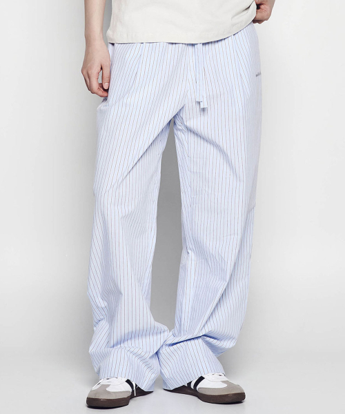 STRIPE SET UP LOOSE FIT PANTS (2COLOR)