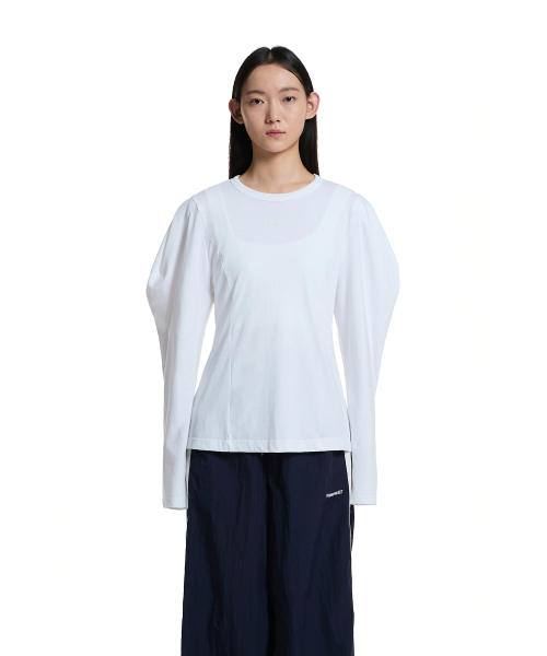 Puff Long Sleeves T-Shirt_White