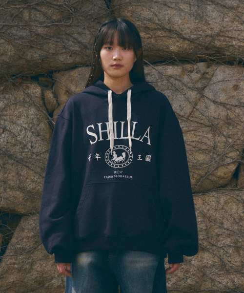 Худи с арочным логотипом Shilla (Dark Navy)