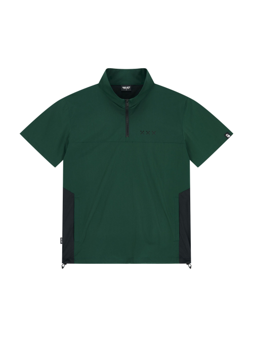 Half Zip-up Ventilation Stand Collar P-shirts (GN)