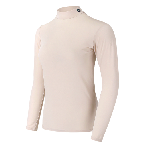 Женский термотоп для гольфа с высоким горлом и UV-защитой Beige