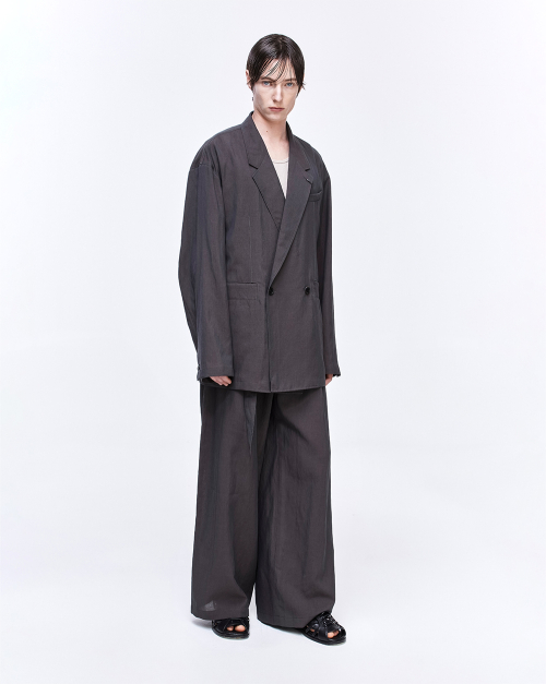 Льняной блейзер SONGZIO HOMME хаки SH3JK331KK