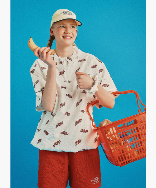 Анорак-худи Le Coq Sportif X Grocery Stuff Cream (QQ223LJK45)
