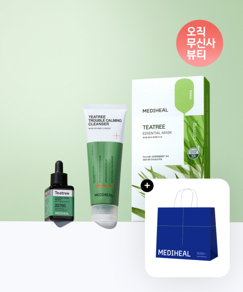 메디힐() [3pack] 티트리 클렌징 폼 120ml+티트리 진정 수분 세럼 40ml+티트리 에센셜 마스크팩 10매 (티트리 패드 6매+쇼핑백 추가 증정) 상품 이미지
