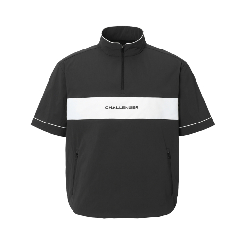 Мужской нейлоновый топ с молнией и контрастом Dark Gray