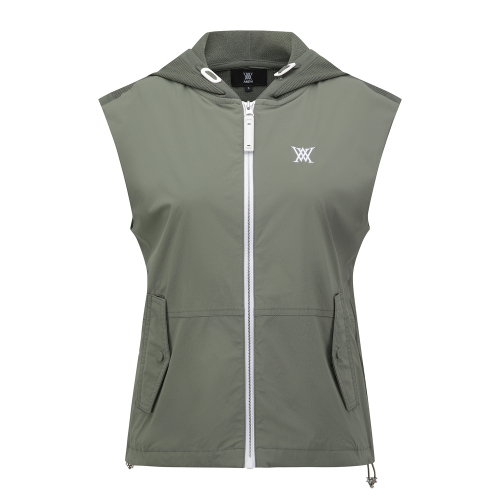 WOMEN SM HYBRID HOODY KNIT VEST_LK