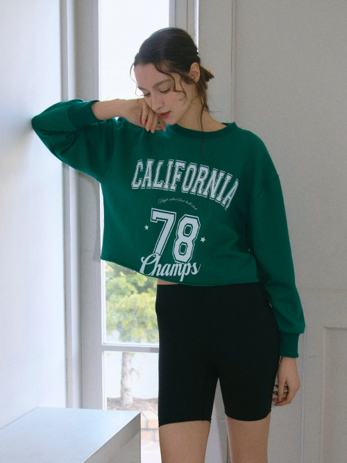 Укороченный свитшот Nicole_DEEP GREEN