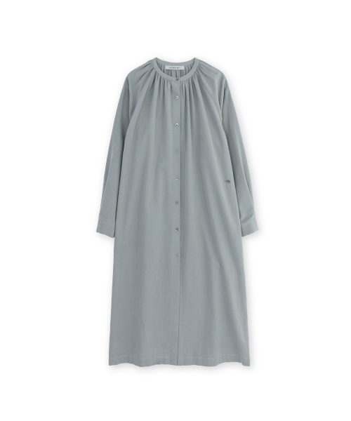 W Gathered Dress, Blue Grey