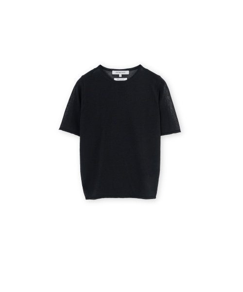 W укороченный вязаный топ Black