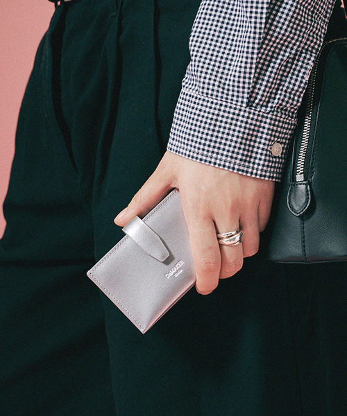 ★DeMAKER★ [DeMAKER] Folding walletsilver Folding wallet-tomato red - DeMAKER