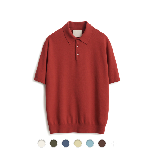 Short Sleeve Comfort Polo Knit - 20 Color